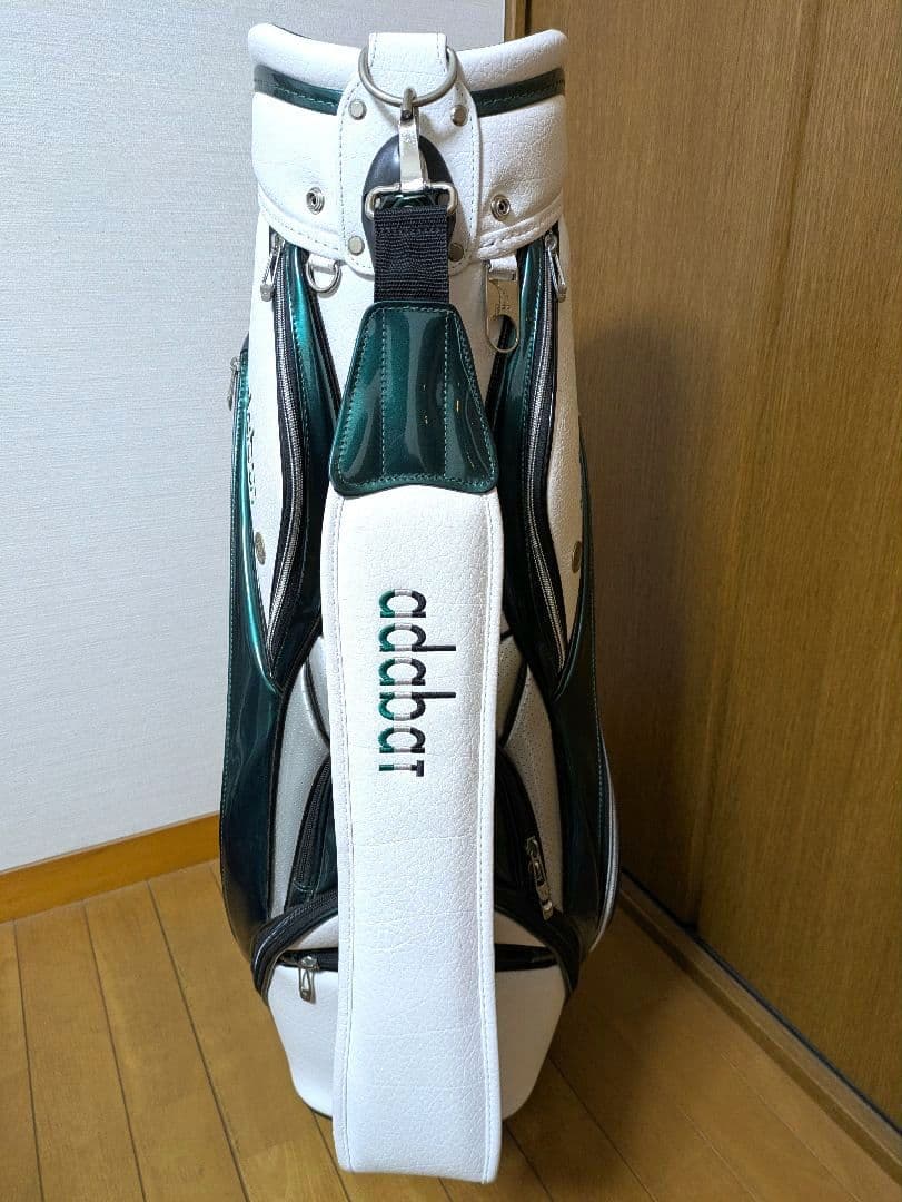 中古 adabat アダバット ゴルフ キャディバッグ【ホワイト/グリーン】