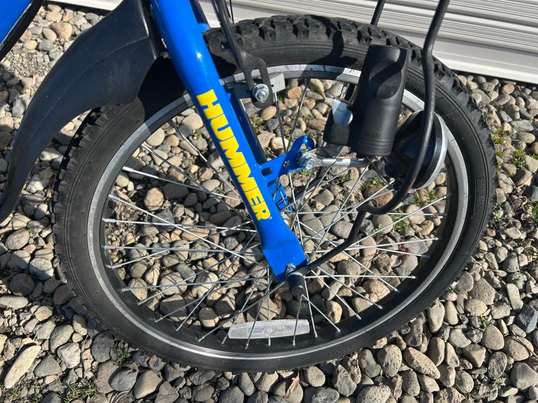 HUMMER 子供用自転車 青 前カゴ付き