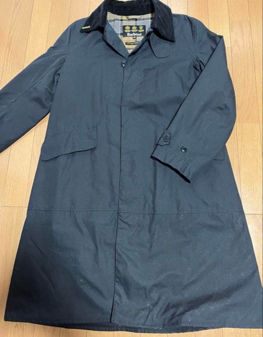 Barbour ステンカラーコート 38インチ ネイビー