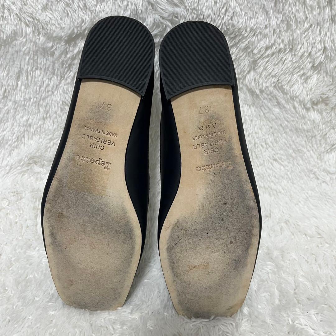 未使用級 repetto レザー バレエシューズ フラットパンプス ブラック