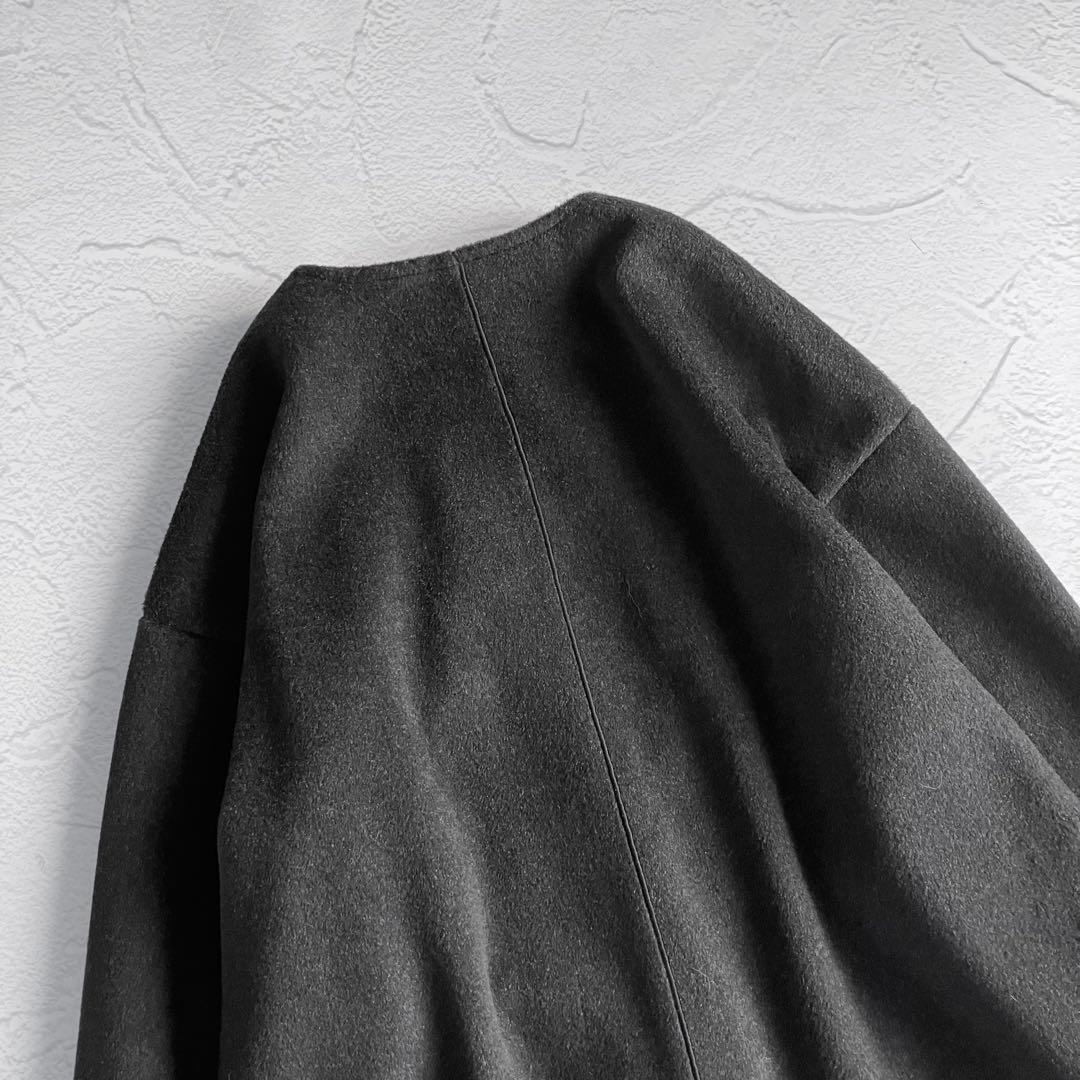 ✨新品✨Eimee Low エイミーロウ ボンディングフリルビーバーコート 黒