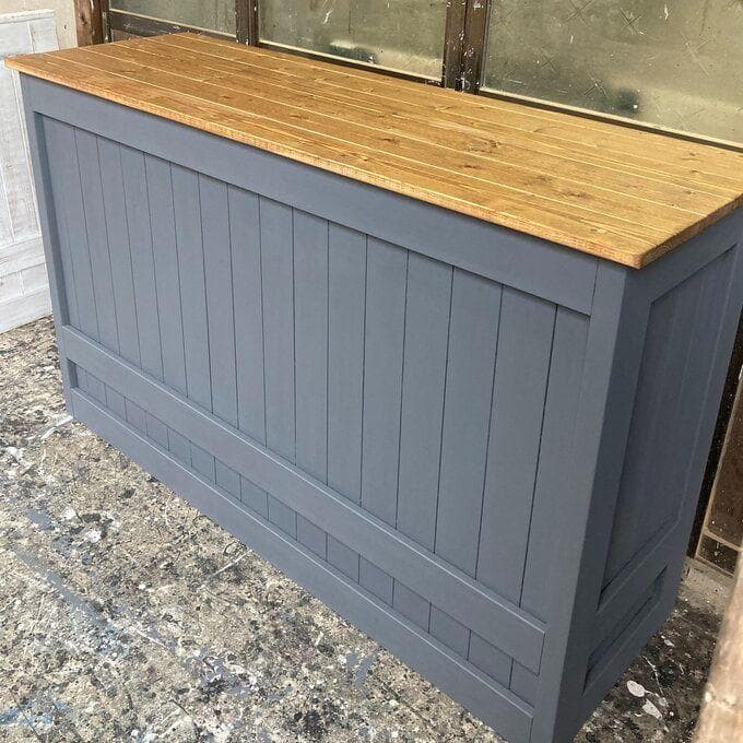 ★受注製作★グレー☆レジカウンターテーブル【1200】カントリー家具