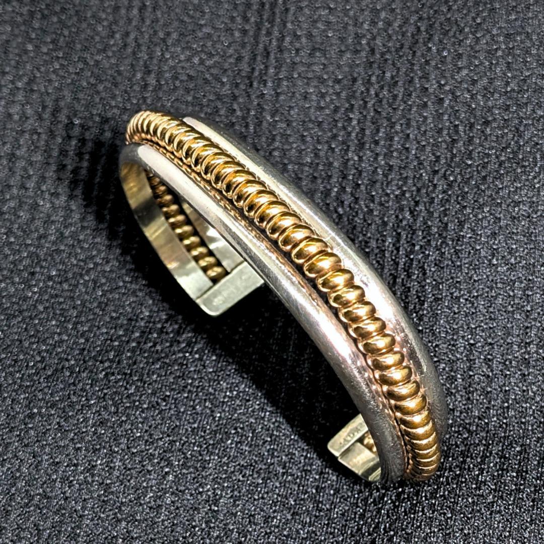 【極美品】Navajo Tahe バングル／12K GF×SV925／即日発送
