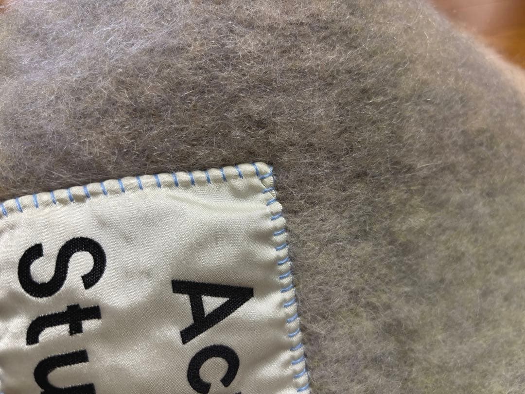 ぽん　Acne Studios マフラー グレー/イエロー/ベージュ