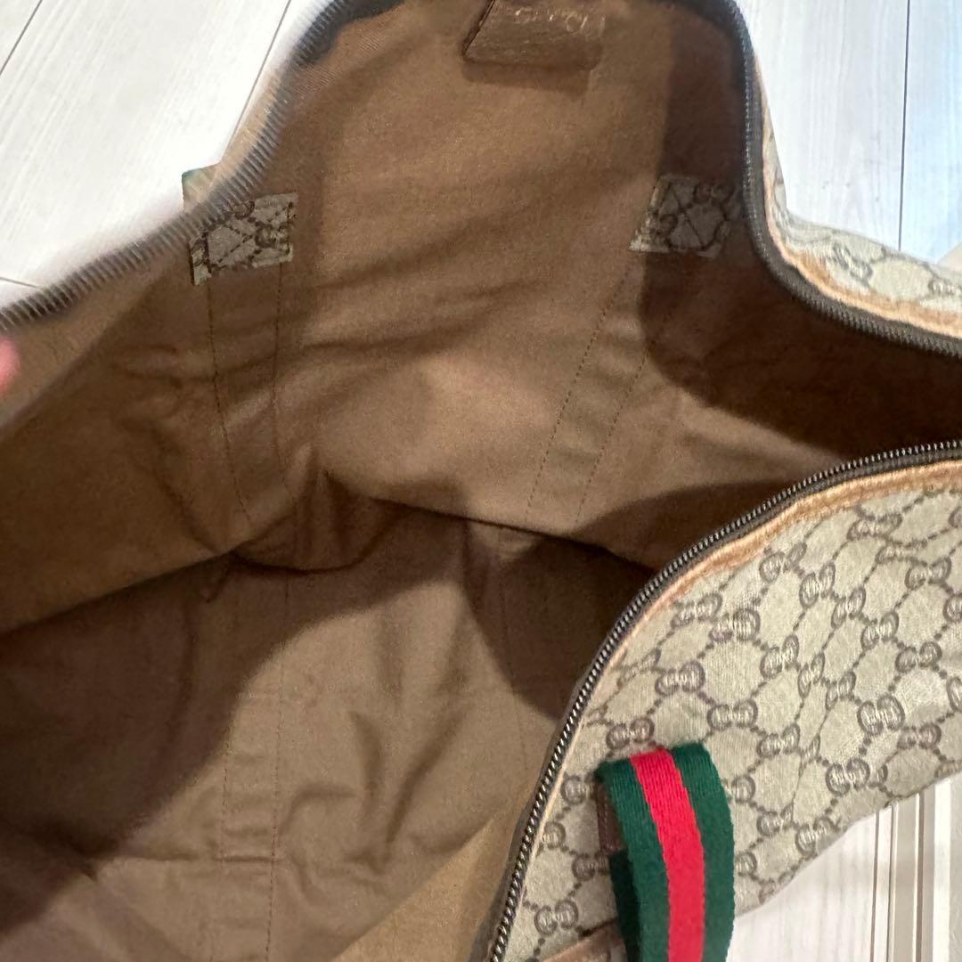 美品　グッチ GUCCI ボストンバッグ シェリーライン GG プラス PVC