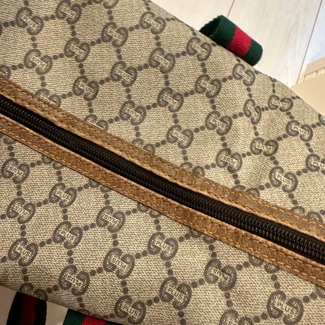 美品　グッチ GUCCI ボストンバッグ シェリーライン GG プラス PVC