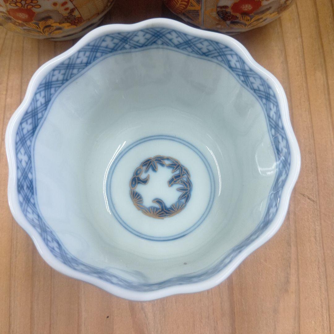希少　龍峰窯　金彩　古伊万里　小鉢　5個セット