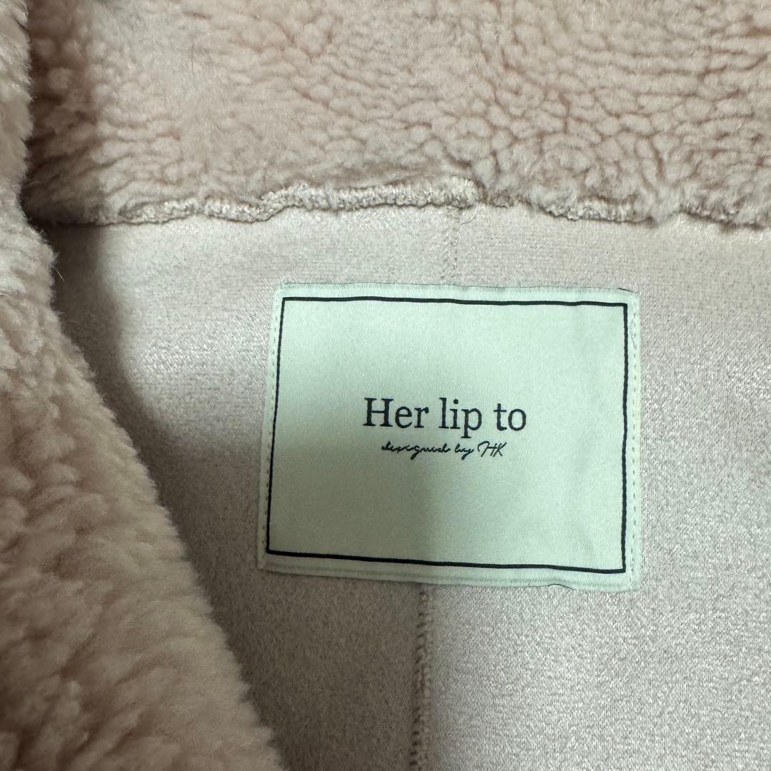 美品 Her lip to Fleur Shearling Boa Coat