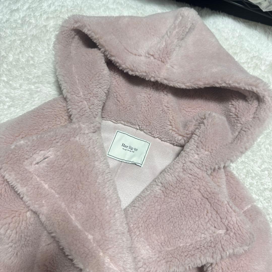 美品 Her lip to Fleur Shearling Boa Coat