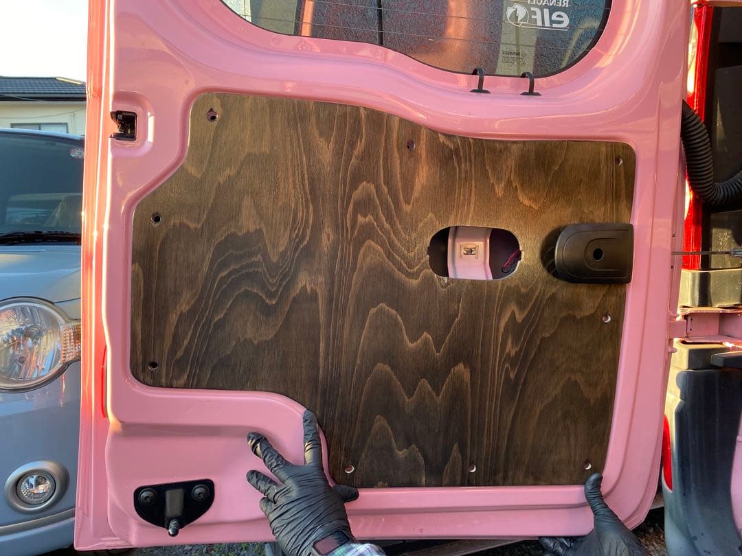 カングー2 バックドアパネル、テーブル用木目シート