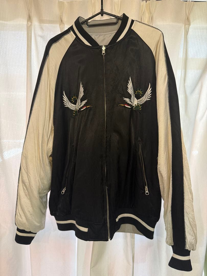 TIGHTBOOTH PRODUCTION タイトブース スカジャン黒/シルバー