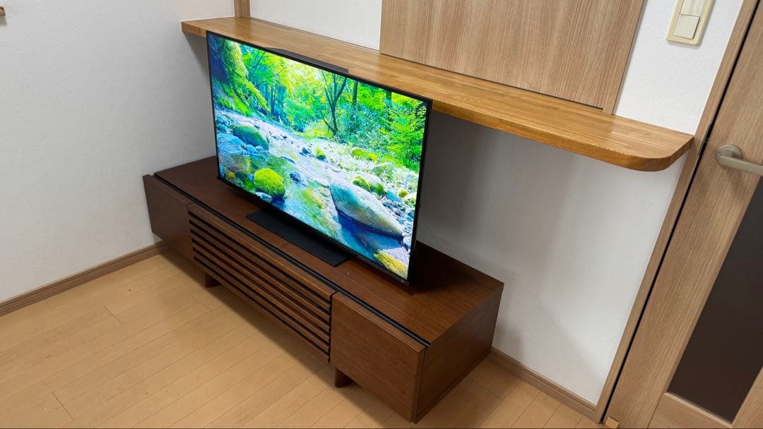 【完成品送料込】ウォールナット突板 テレビ台 幅140 サンキコーポレーション