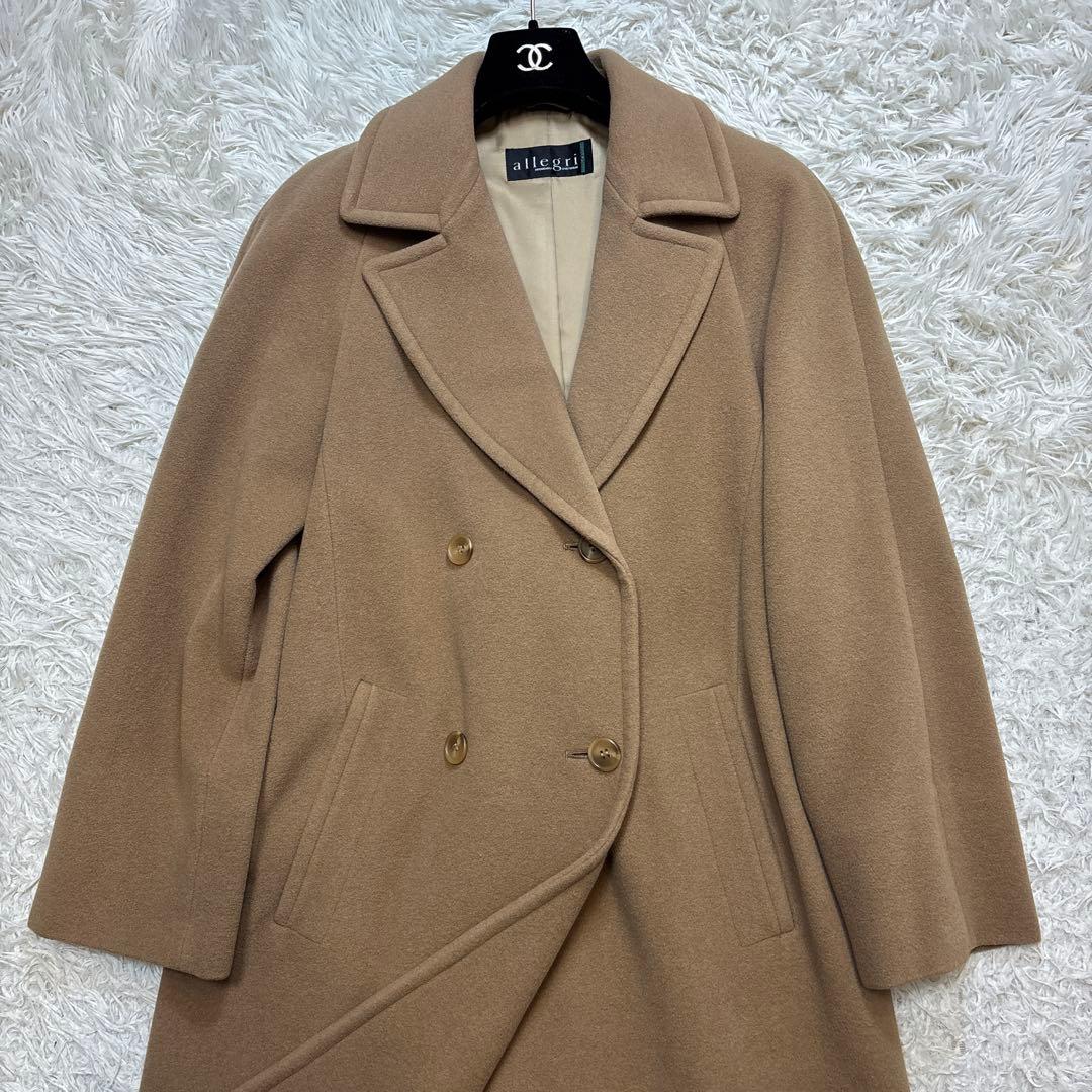 美品☆【アレグリ】イタリア　マキシ丈　ダブルフェイス　アンゴラ　キャメル　11