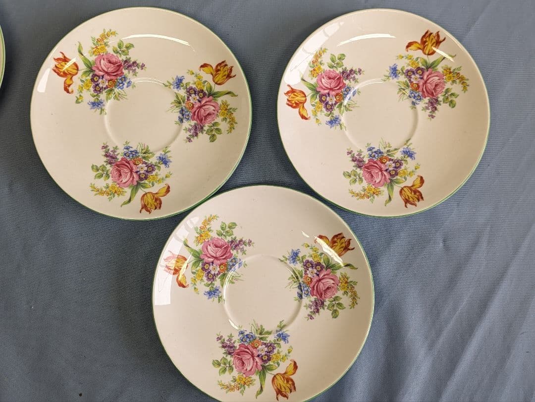 シェリー窯 shelley ティーカップ＆ソーサー ５客 美品 英アンティーク