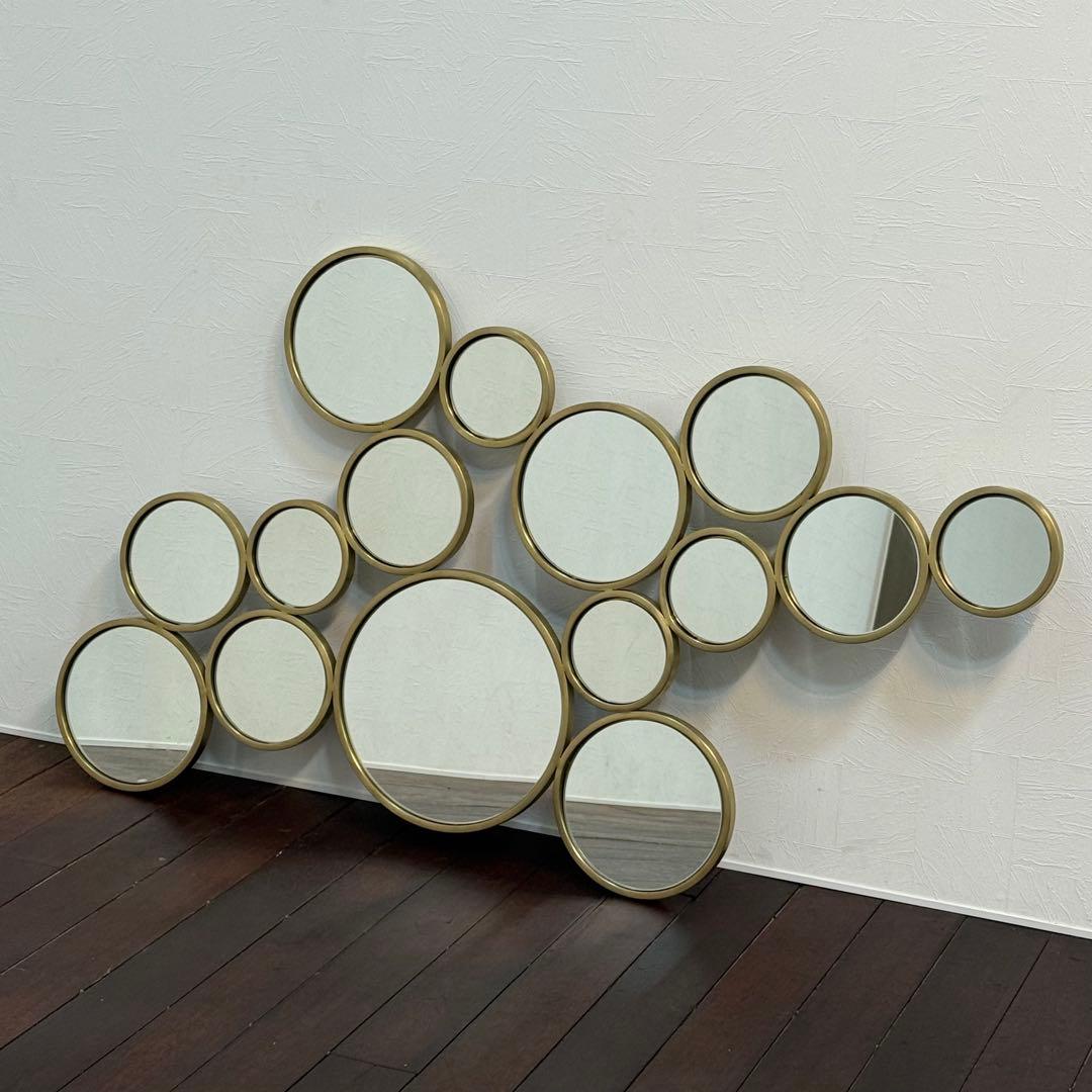 H112K29 KARE カレ バブルスブラスミラー 真鍮 ウォールミラー