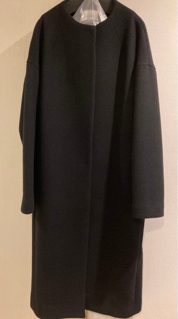 ELENDEEK エレンディーク クルーネックコクーンコート ブラック 02