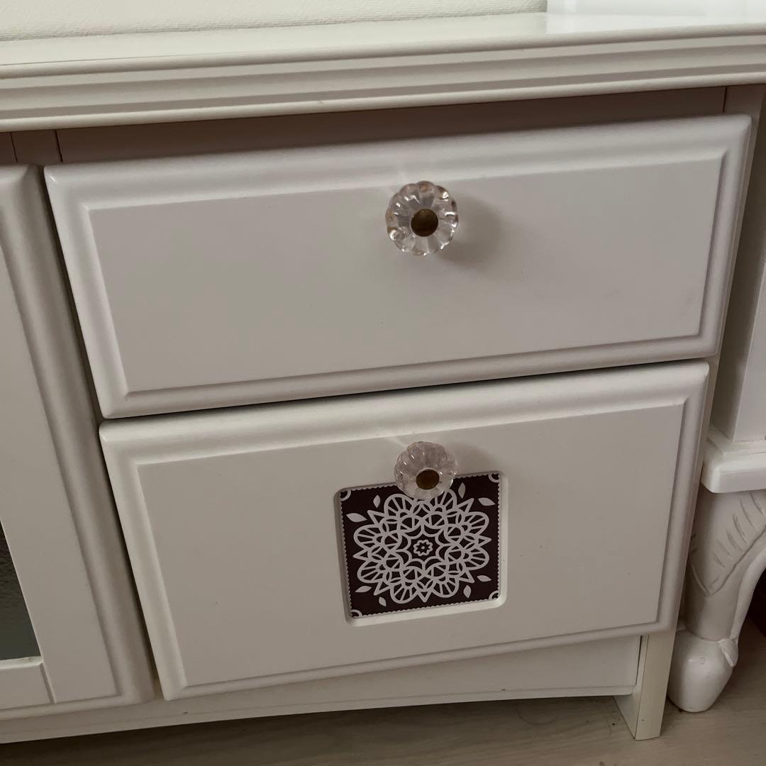 ホワイト テレビボード 姫系