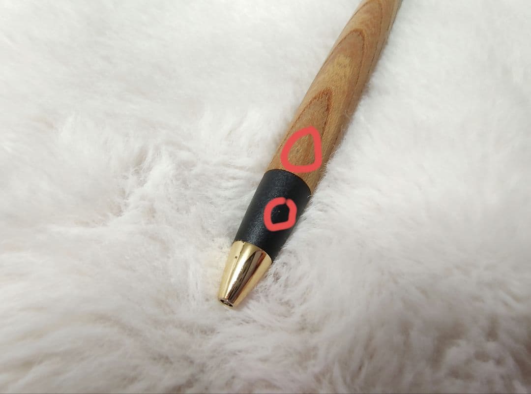 ボナンペン　欅　真鍮金具　シャーペン