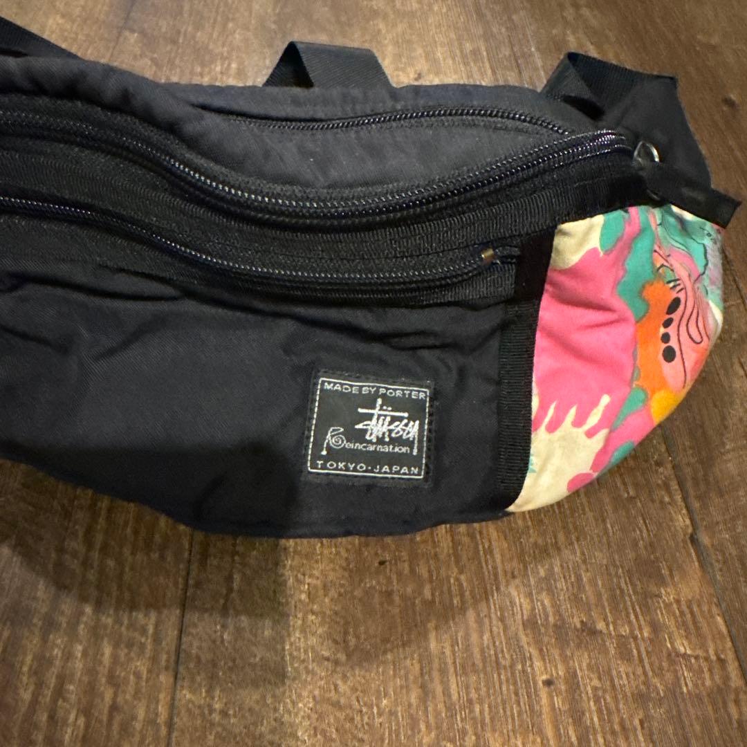 PORTER × Stüssy ウエストバッグ ブラック ボディバッグ 別注