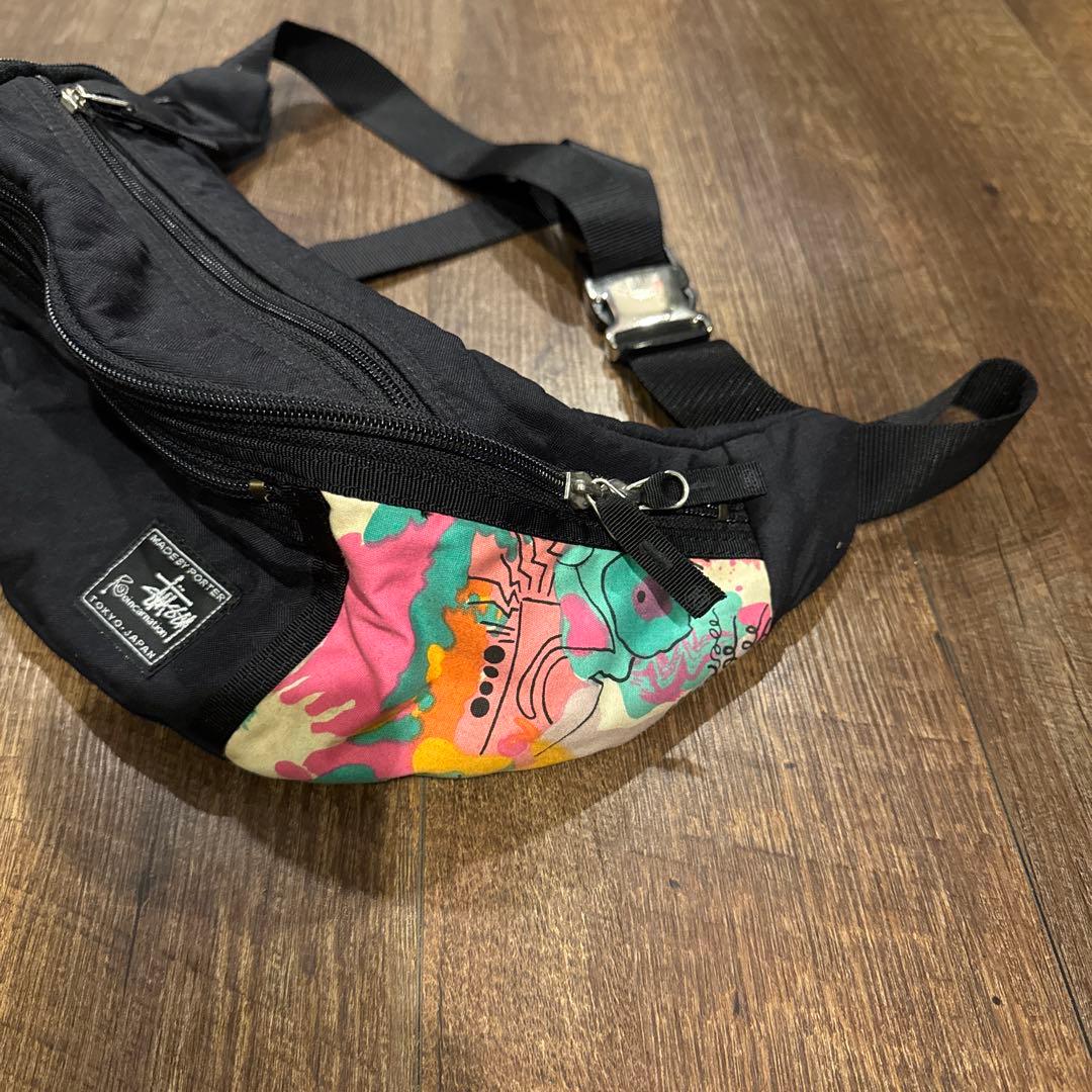 PORTER × Stüssy ウエストバッグ ブラック ボディバッグ 別注