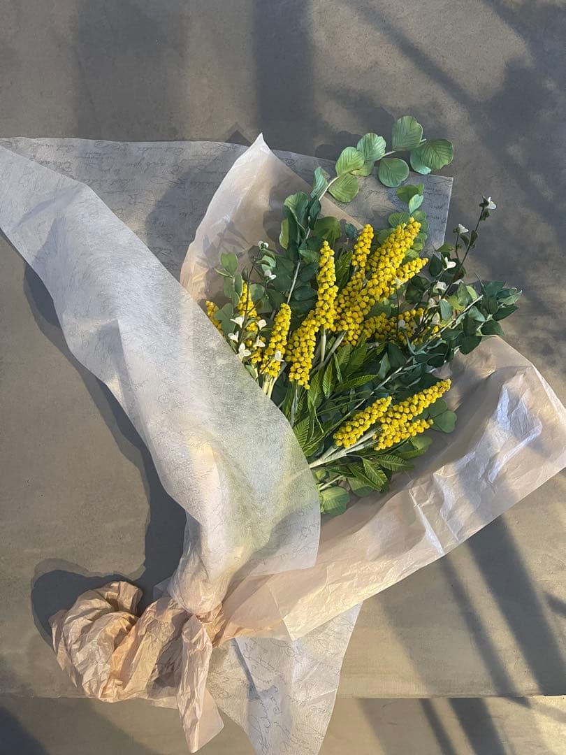 パンフラワー　ミモザ　ハンドメイド