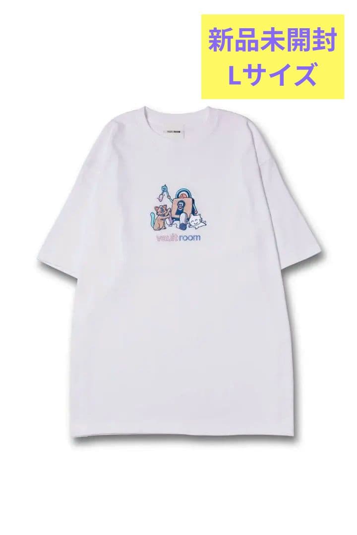 Lサイズ vaultroom × nqrse TEE / WHITE