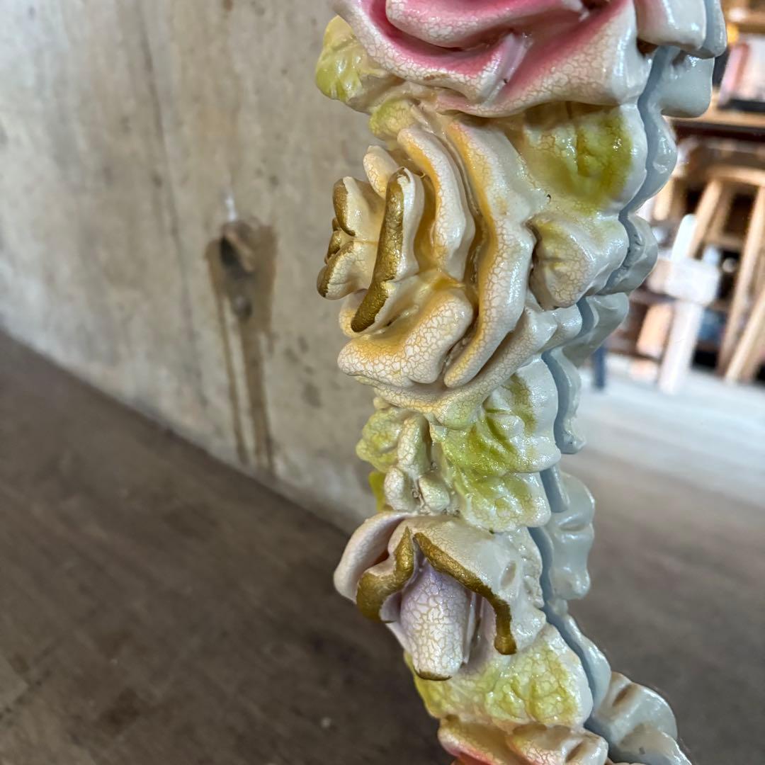 ロココ調　ローズフレーム　ウォールミラー