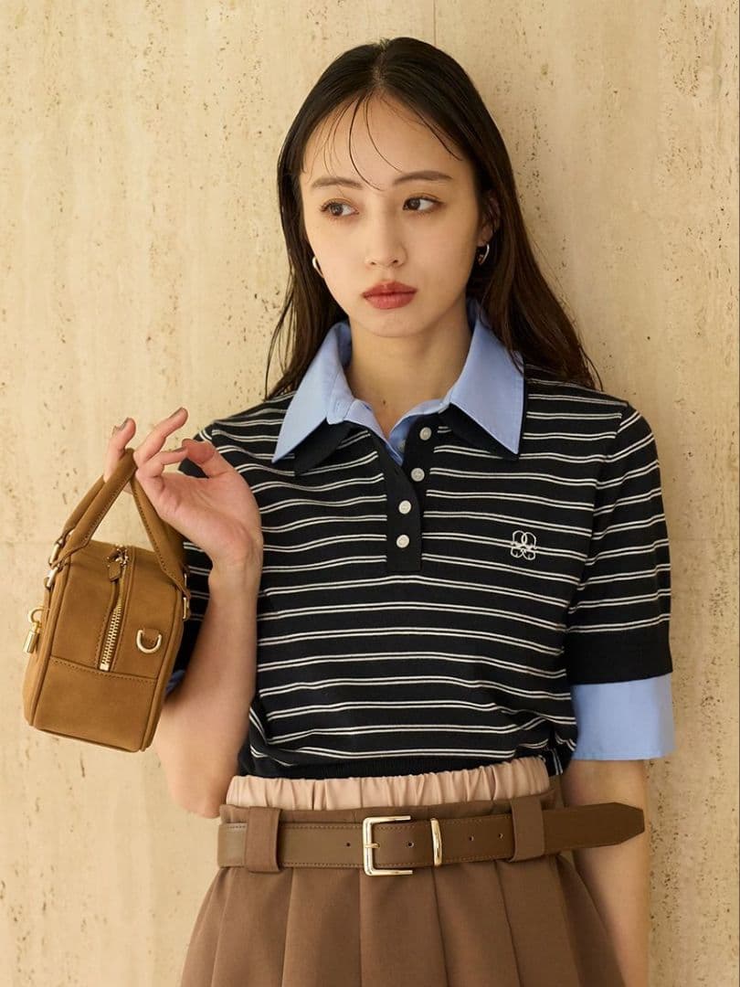 【新品】スナイデル　シャツドッキングニットポロ