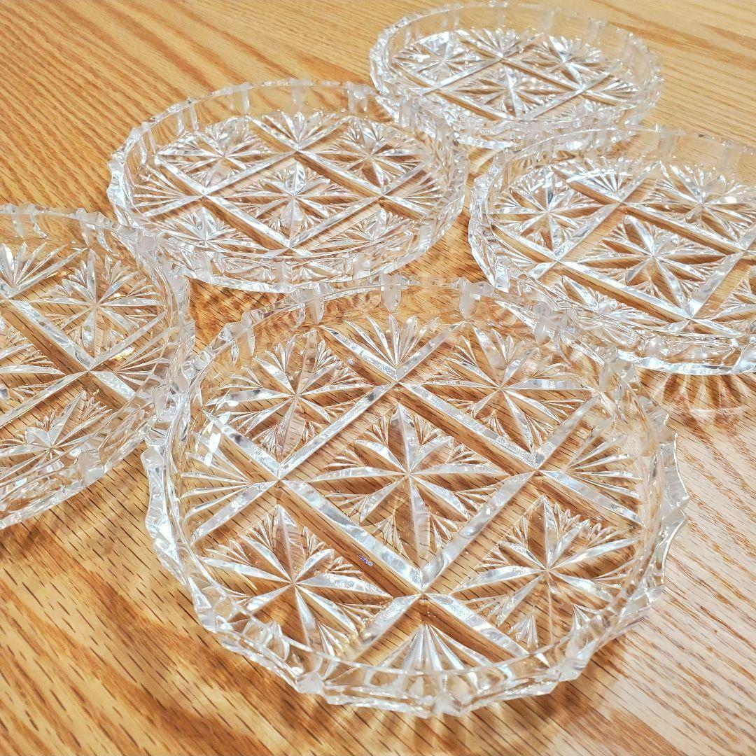 ★ノリタケクリスタル 雪華 ガラス皿 5枚セット★