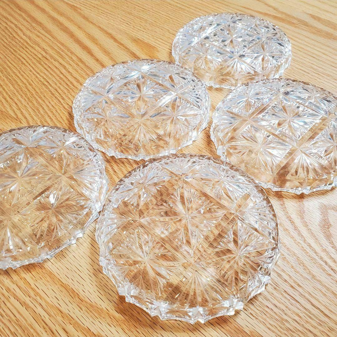 ★ノリタケクリスタル 雪華 ガラス皿 5枚セット★