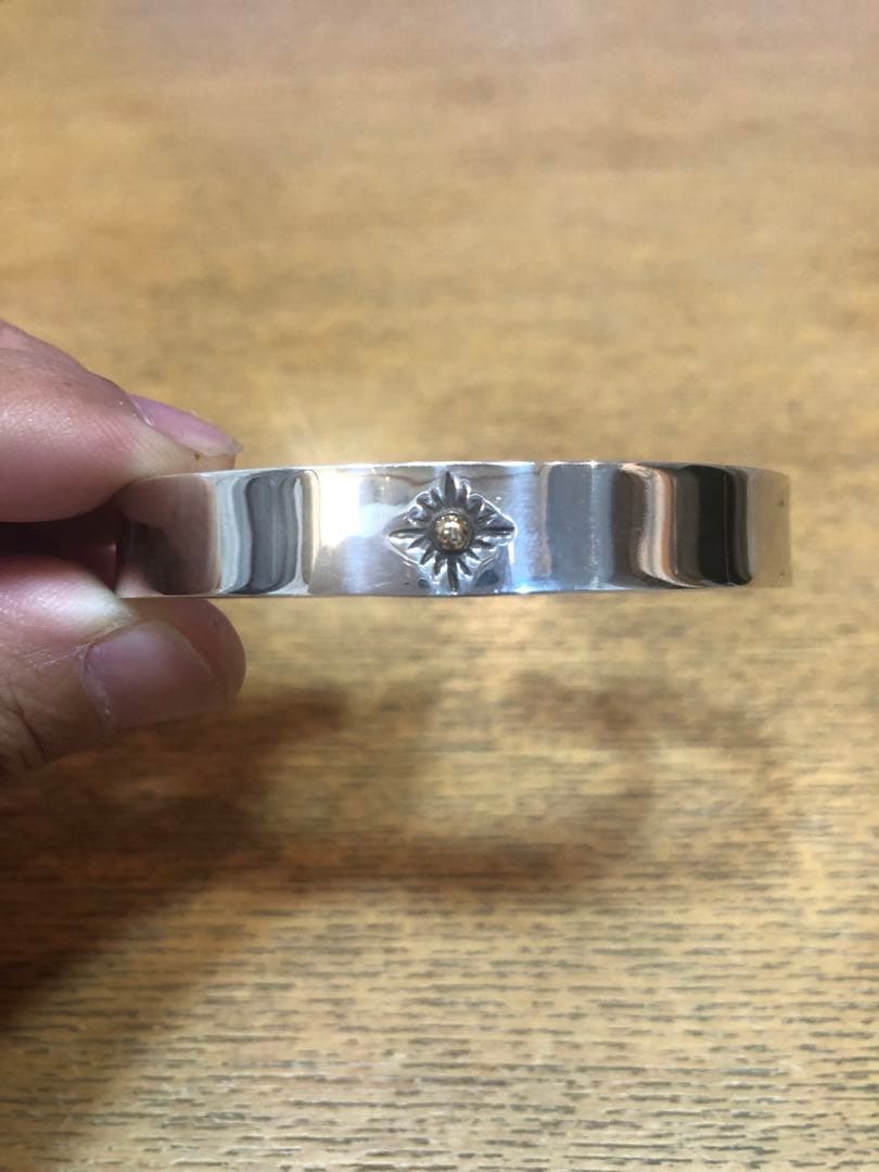 【美品】アリゾナフリーダム k18 太陽神 平打ちバングル 10mm ビンゴ