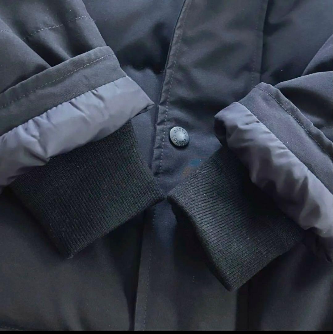 [urari] DANTON ファー付きダウンジャケット　ブラック　34