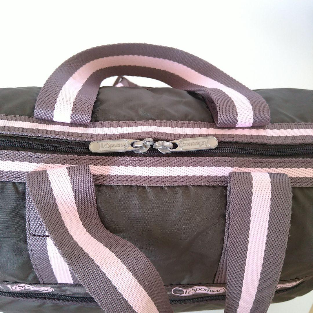 レスポートサック ボストンバッグ 2WAY 旅行バッグ ブラウン ピンク