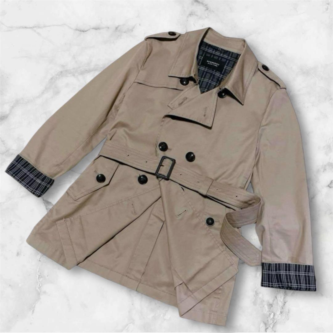 訳あり BURBERRY バーバリーブルーレーベル トレンチコート チェック