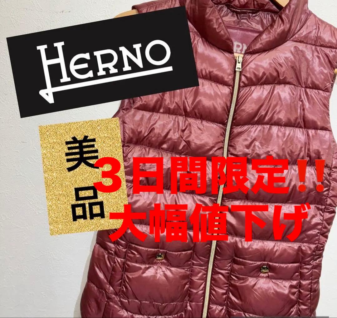 Herno ヘルノ ✩︎美品✩︎ ダウンベスト ピンク サイズM