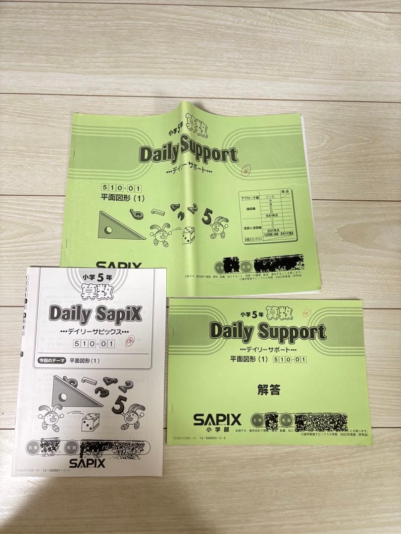 Sapix 五年　算数　フルセット