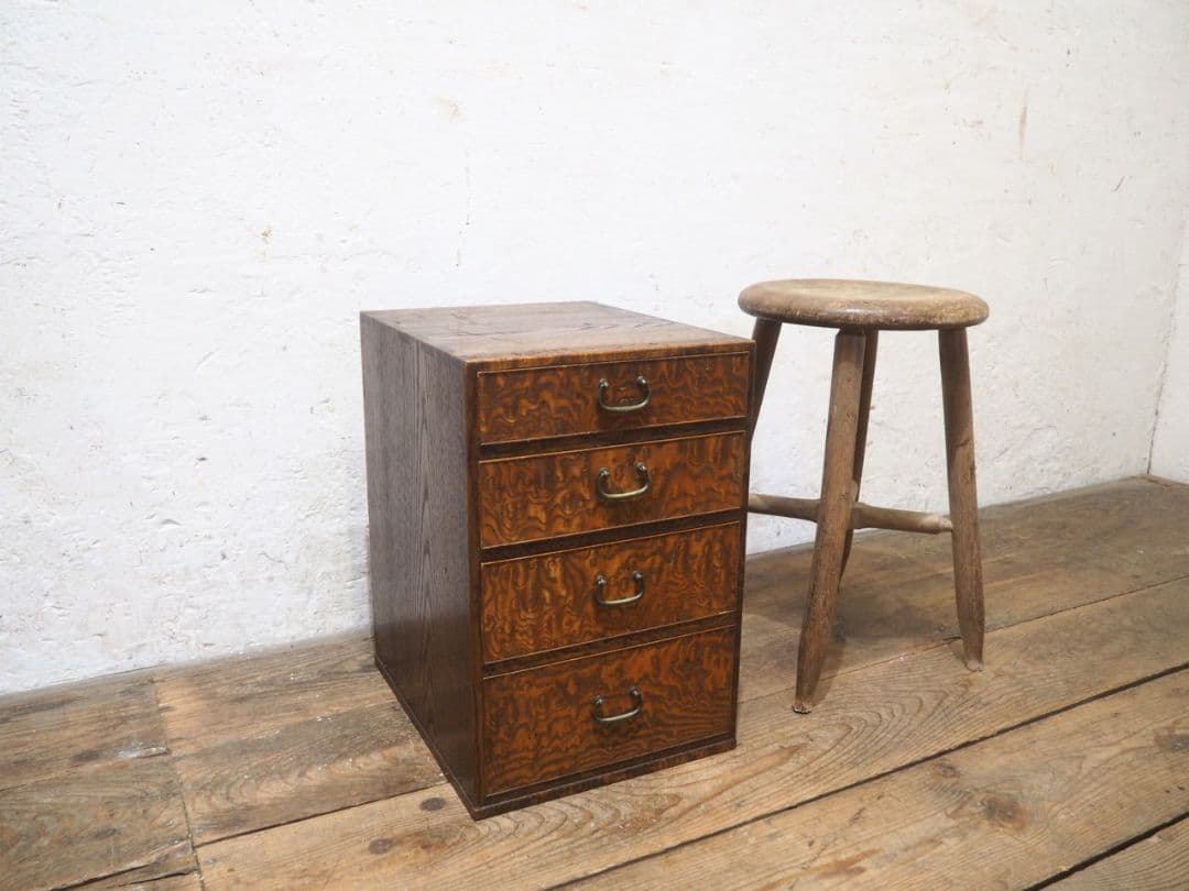 1108　ヴィンテージ　昭和レトロな小引き出し　収納棚　書類ケース　 チェスト