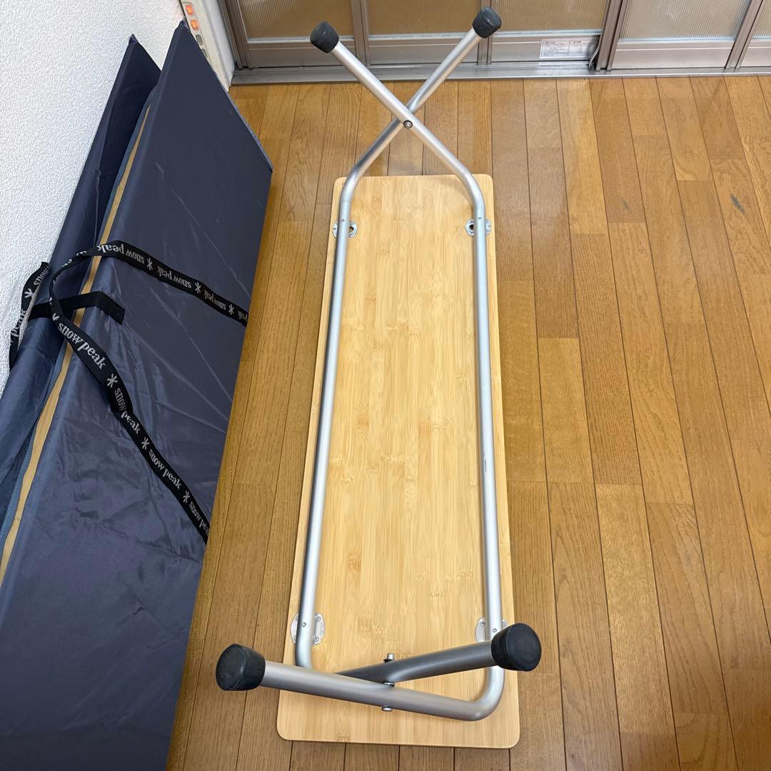 スノーピーク☆ワンアクションテーブルロング竹☆フォールディングシェルフロング竹