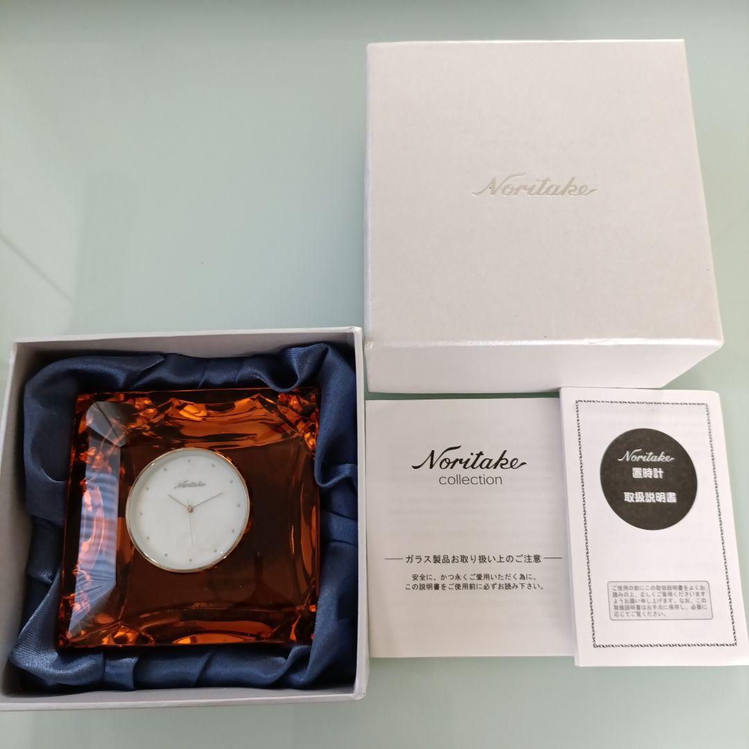 【新品２点セット】ノリタケ★美しいガラス製置時計＆写真立て★フォトフレーム