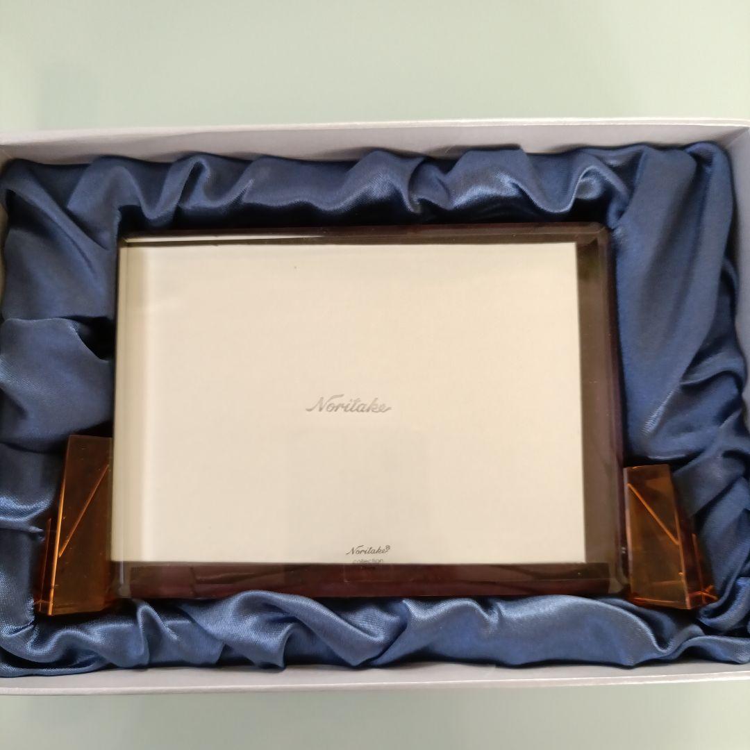 【新品２点セット】ノリタケ★美しいガラス製置時計＆写真立て★フォトフレーム