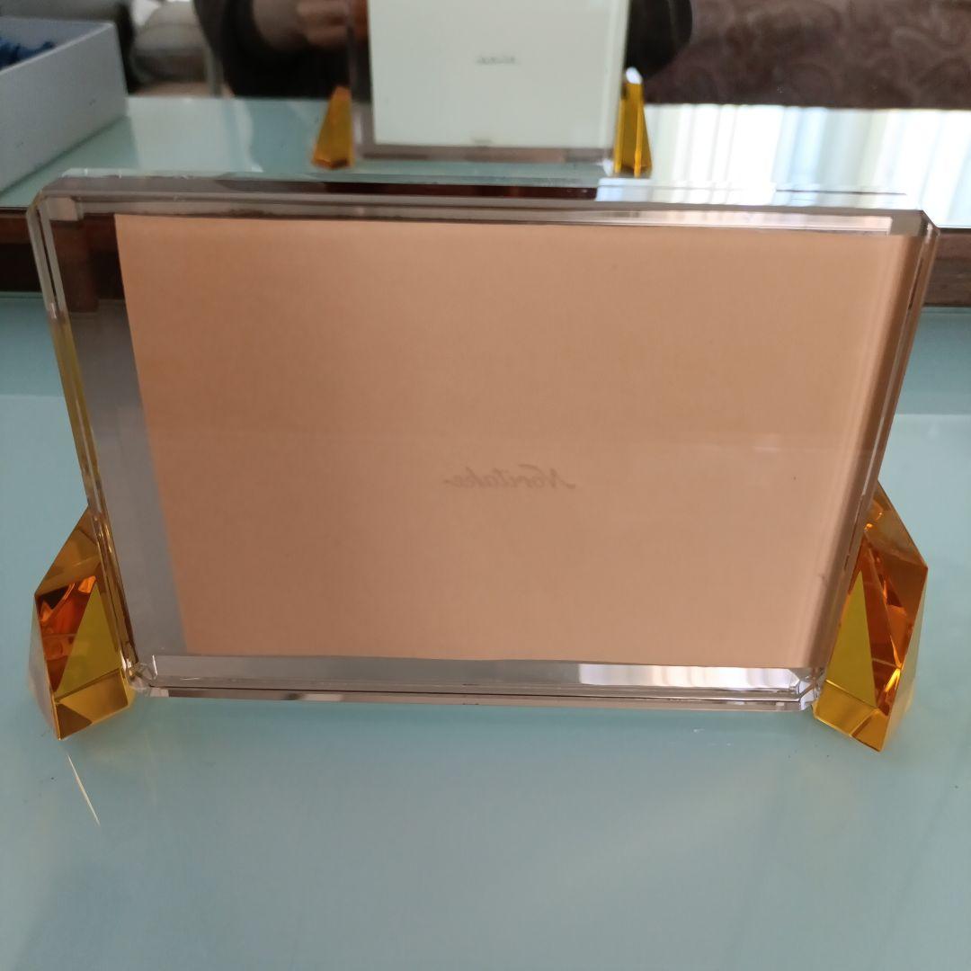 【新品２点セット】ノリタケ★美しいガラス製置時計＆写真立て★フォトフレーム