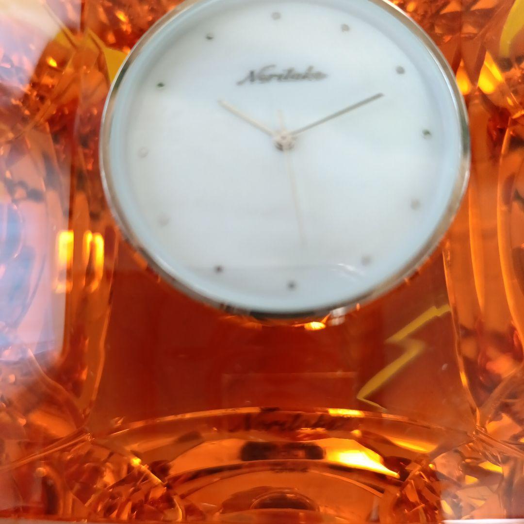 【新品２点セット】ノリタケ★美しいガラス製置時計＆写真立て★フォトフレーム