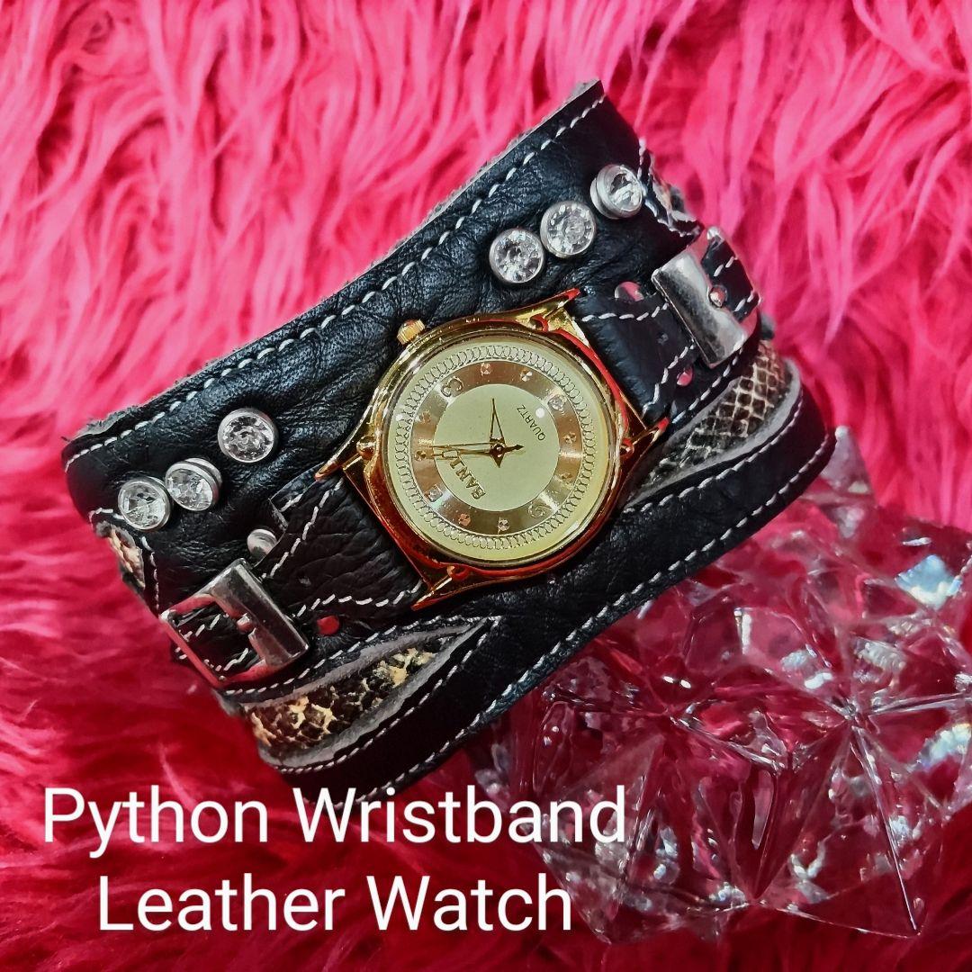 Python Wristband Leather Watch 2007年製　新品