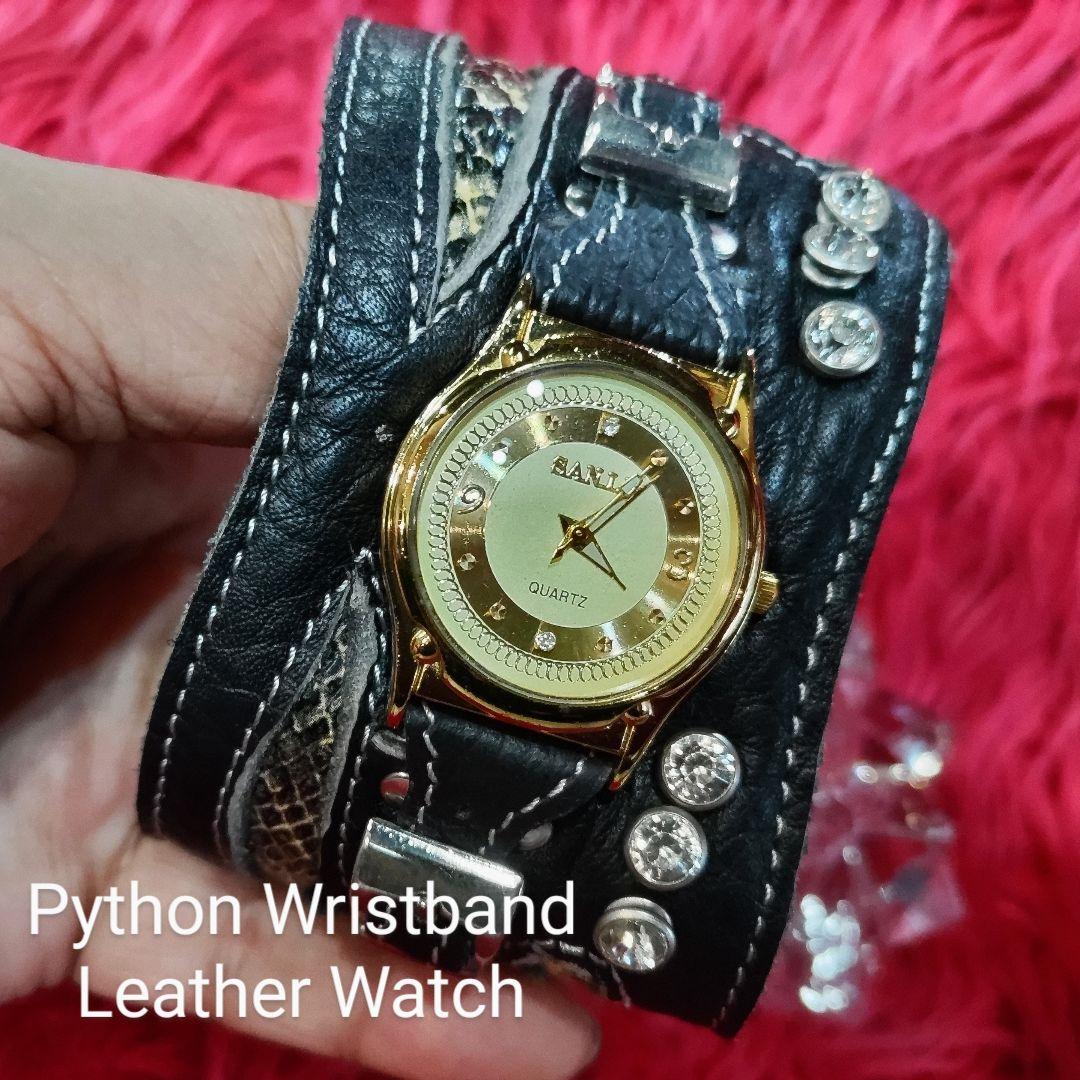 Python Wristband Leather Watch 2007年製　新品