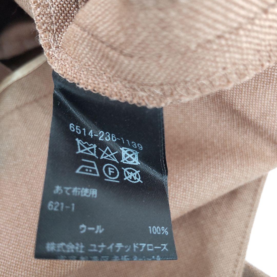 極美品 ドゥロワー ウールシャンブレーサロペット オーバーオール ブラウン 38