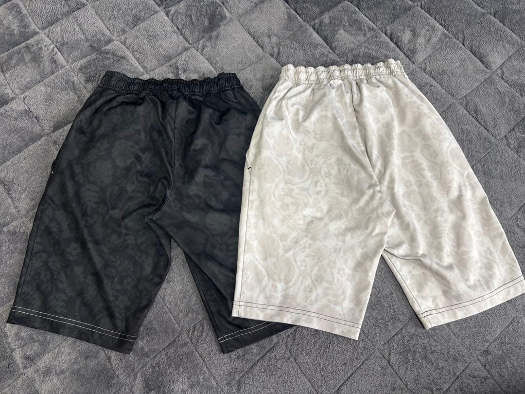 YONEX ハーフパンツ ボタニカル柄 ブラックホワイト 2枚セット 美品 ＳＳ