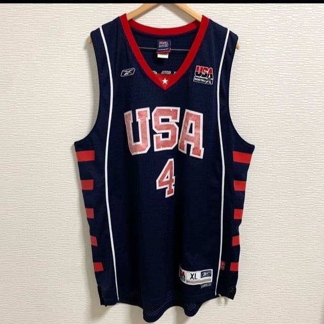 【極希少品】アイバーソン Reebok USA ユニフォーム ネイビー XL