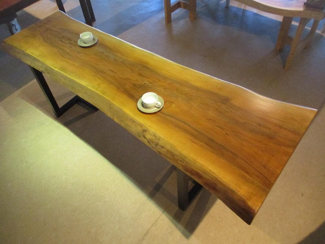 J-0019■　ウォールナット　テーブル　ローテーブル　ダイニング　座卓　一枚板