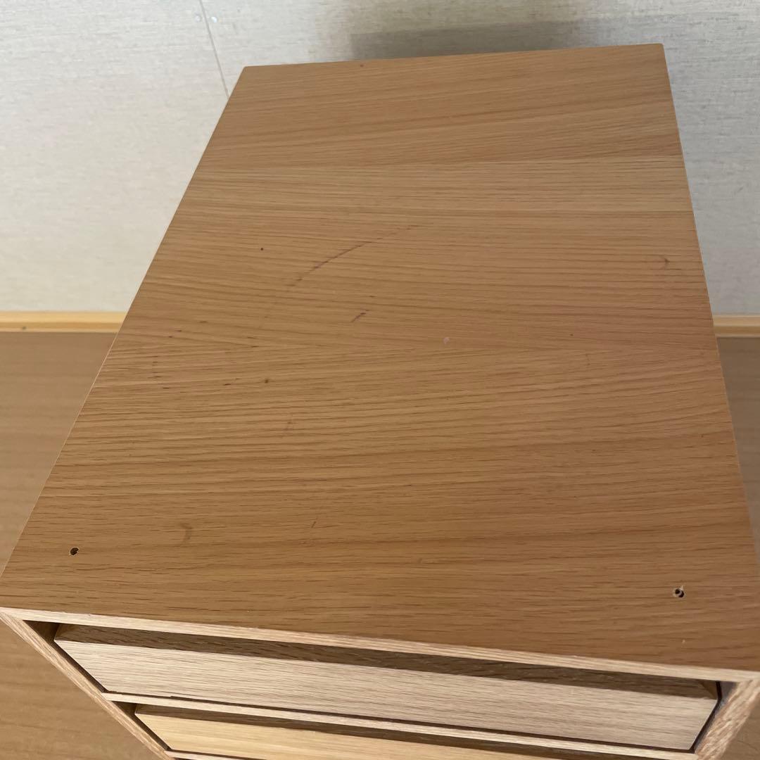 廃番 希少 無印良品 木製収納ケース 引出式 ４段 オーク材 ナチュラル