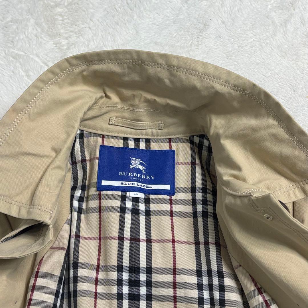 バーバリー ブルーレーベル大きいサイズ スプリングコート ノバチェック